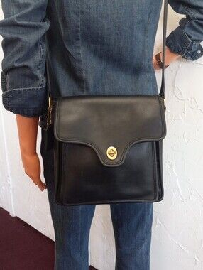 Coach Shelton, Crossbody Bag, Navy Blue, Pre-1994, Made In The Usa